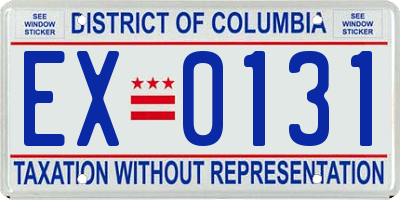DC license plate EX0131