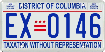 DC license plate EX0146