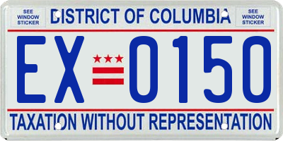 DC license plate EX0150