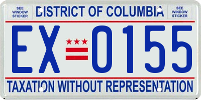 DC license plate EX0155