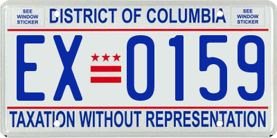 DC license plate EX0159