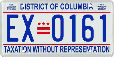 DC license plate EX0161