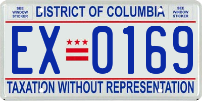 DC license plate EX0169