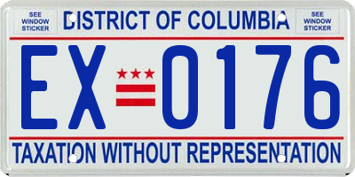 DC license plate EX0176