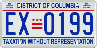 DC license plate EX0199