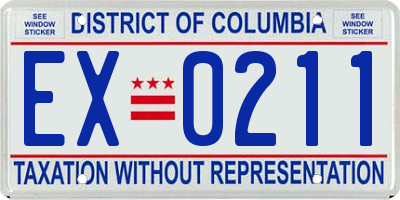 DC license plate EX0211