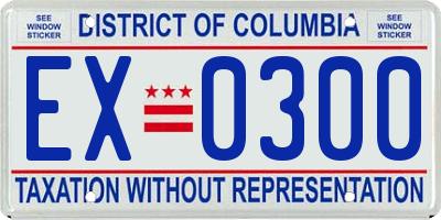 DC license plate EX0300