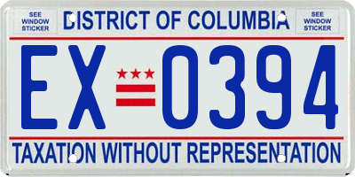 DC license plate EX0394