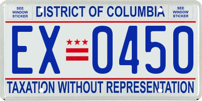 DC license plate EX0450