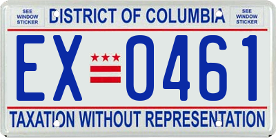 DC license plate EX0461