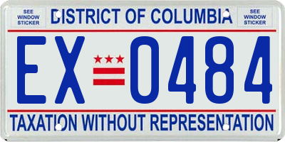 DC license plate EX0484