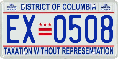 DC license plate EX0508