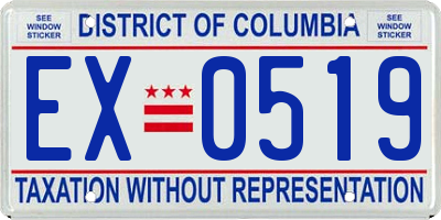 DC license plate EX0519