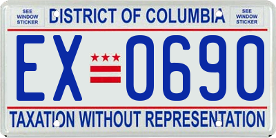 DC license plate EX0690