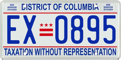 DC license plate EX0895