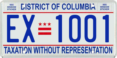 DC license plate EX1001