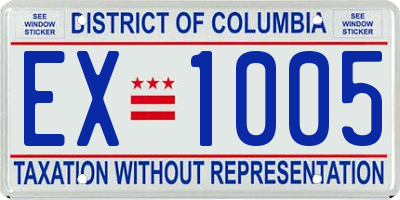 DC license plate EX1005