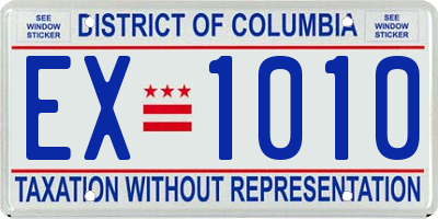 DC license plate EX1010