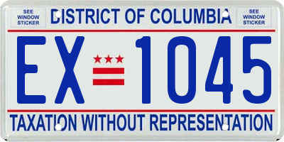 DC license plate EX1045