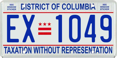 DC license plate EX1049