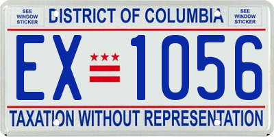 DC license plate EX1056