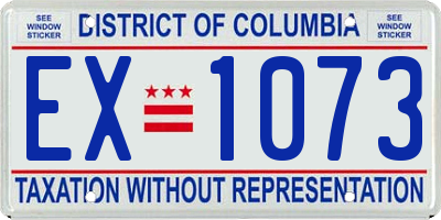DC license plate EX1073