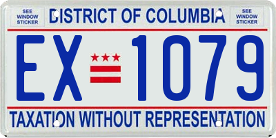 DC license plate EX1079