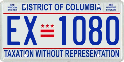 DC license plate EX1080