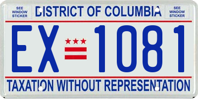 DC license plate EX1081