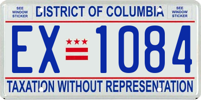 DC license plate EX1084