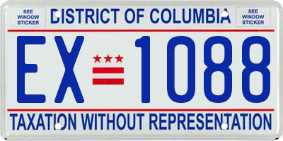 DC license plate EX1088