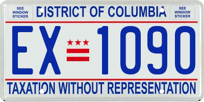 DC license plate EX1090