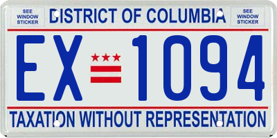 DC license plate EX1094