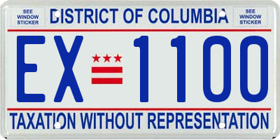 DC license plate EX1100