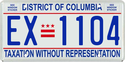 DC license plate EX1104