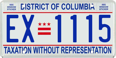 DC license plate EX1115