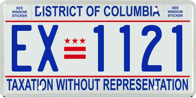 DC license plate EX1121