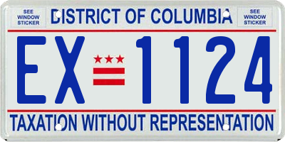 DC license plate EX1124