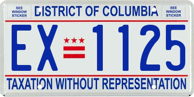 DC license plate EX1125