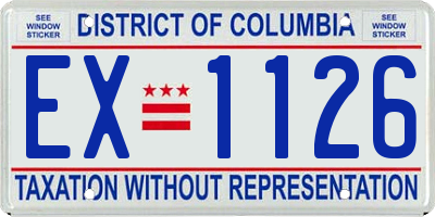 DC license plate EX1126