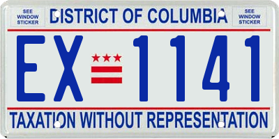 DC license plate EX1141