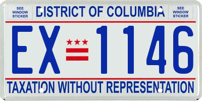 DC license plate EX1146