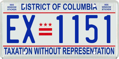 DC license plate EX1151
