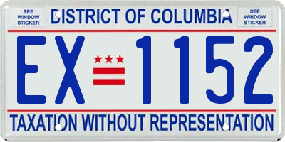 DC license plate EX1152
