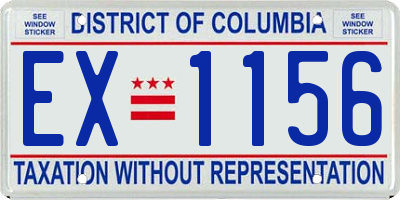 DC license plate EX1156