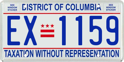 DC license plate EX1159
