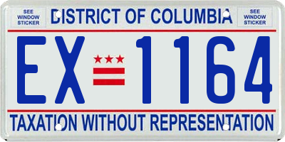 DC license plate EX1164