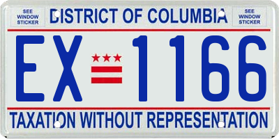 DC license plate EX1166