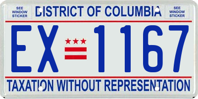 DC license plate EX1167