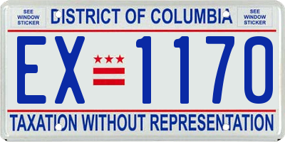 DC license plate EX1170